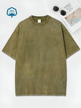 Luca | Mühelos elegantes Baumwoll-T-Shirt für jeden Tag – Olive