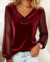 Eloisa™ - Elegant Drapiertes Bluse – Rot