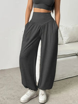 Noctelith – Stilvolle Hose mit weitem Bein – Dunkelgrau