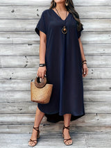 Gwendie - Fließendes Komfortkleid – Marineblau (Fast ausverkauft)