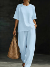 Carenza - Oversize-Zweiteiler-Set – Blau