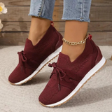 Damen Geschnürt Turnschuhe | Bequeme – Rot