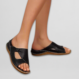 Ebru | Ortho-Sandalen Leder – Schwarz