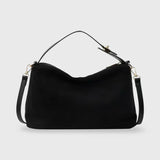 Vegane Wildleder Tote Bag Damen – Wasserdichte Handtasche für Laptop & Alltag – Schwarz