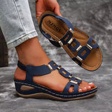Avellan - Sandalen mit offener Zehenpartie – Marineblau