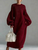 Sophie - Soft-Touch-Maxikleid – Bordeaux