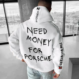 Der überdimensionale Racing Hoodie – Weiß B