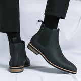 Niko - Elegante und bequeme Herren-Lederstiefel – Schwarz