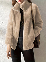 Asta™ -  Gemütliche und Warme Jacke mit Reißverschluss – Khaki