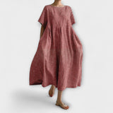 Bianca - Langärmliges Freizeitkleid – Rot