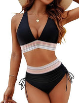 Robyn – Hochgeschnittene Bikinis mit Trendigem Design – Schwarz