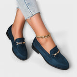Norella – Leichte Mokassins mit Metallakzent – Blau