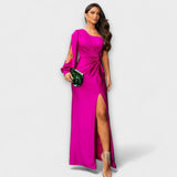 Elisa - Elegantes und Anspruchsvolles Kleid – Fuchsia