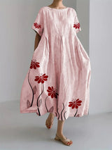 Rosalie | Premium Floral Kleid – Rosa