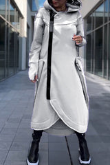 Veyra™ -  Strickjacke mit Kapuze und Seitlichem Reißverschluss – Weiß