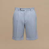 George | Hochbund Aufgeschlagener Saum Chinoshorts – Blau