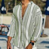 Herren Vintage Hemd | Langarm – Grün