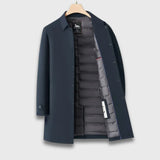 Sebastian | Stilvoller Mantel mit warmem Steppfutter – Blau