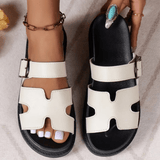 Weiche, schlichte Sandalen für Frauen – Weiß