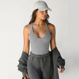 Nora - Nahtloses Sport-Top – Hellgrau