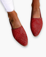 Damen Elegante Flache Schuhe | Geschlossene Schuhe – Rot