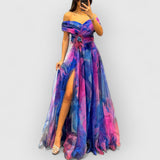 Rhea | Luxuriöses Maxikleid – Blau