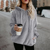 Hilanie – wärmerer, lässigerer kapuzenpullover – Hellgrau