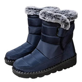 Kfirah – Schneegestiefeletten Mit Kunstfell – Blau