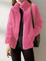 Asta™ -  Gemütliche und Warme Jacke mit Reißverschluss – Rosa