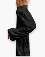 Damen Elegantes Set aus Oberteil und Hose | Vielseitig – Schwarz