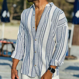 Herren Vintage Hemd | Langarm – Blau