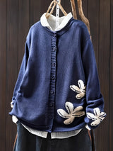 DIE SERAPHINE | BLUMENSTRICK – Marineblau