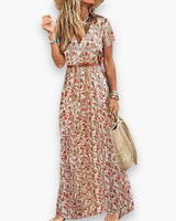 Damen Elegantes Boho Kleid | Maxi Sommerkleid – Weiß