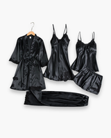 Damen Elegantes Schlafanzug Set | Komfortabel und Stilvoll – Schwarz