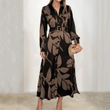 Mariellea - lässig-elegantes Midikleid – Dunkelbraun