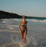 Felice | Kontrastierender Zweiteiliger Bikini – Schwarz