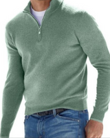Pullover Herren Strick Reißverschluss | Alltag Komfort – Grün