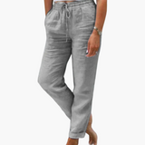 Sommerhose für Damen - Luftig, Locker & mit Tunnelzugbund – Grau