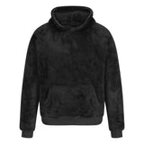 Plüsch – warmer, flauschiger kapuzenpullover – Schwarz