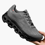 Herren Sneaker mit Schnürverschluss und Mesh Obermaterial – Dunkelgrau