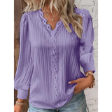 Marina - Damen Elegante Bluse – Lila