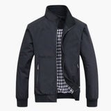 Slim Fit Bomberjacke für Herren – Schwarz