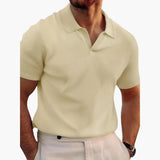 Stylisches Waffelpolo-Shirt für Männer - bequeme Passform – Khaki