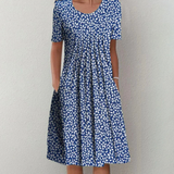 Damen Verspieltes Bedrucktes Kleid | Midi – Blau 2