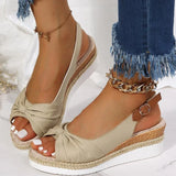 Sylveris – Stylische Keilsandalen – Beige
