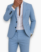 Herren Eleganter Sommeranzug | Modernes Design für Hochzeit und Büro – Blau