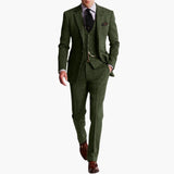 Hochzeitsgast-Anzug - eleganter Stil für Herren mit Weste – Grün