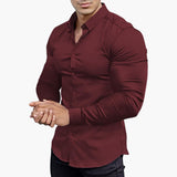 Slim-Fit Hemd für Herren – Rot
