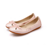 Melyssa - flache Damenschuhe mit Schleife – Rosa