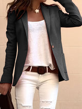 Leonie - Lässiger, eleganter Slim-Fit-Blazer für Damen – Schwarz